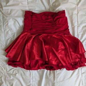 Natural Spin | Ballroom Latin Skirt / One Size / Red